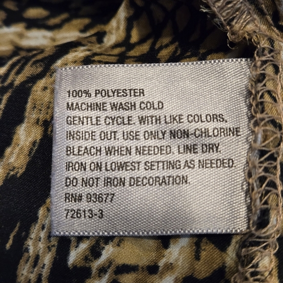 Worthington Snake Print Halter-type Top Beaded High Gathered Neckline Women's M - Picture 11 of 11